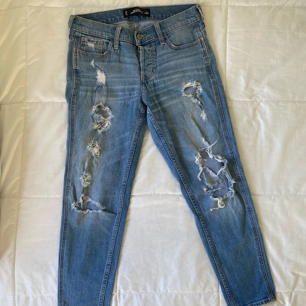 low rise hollister boyfriend jeans